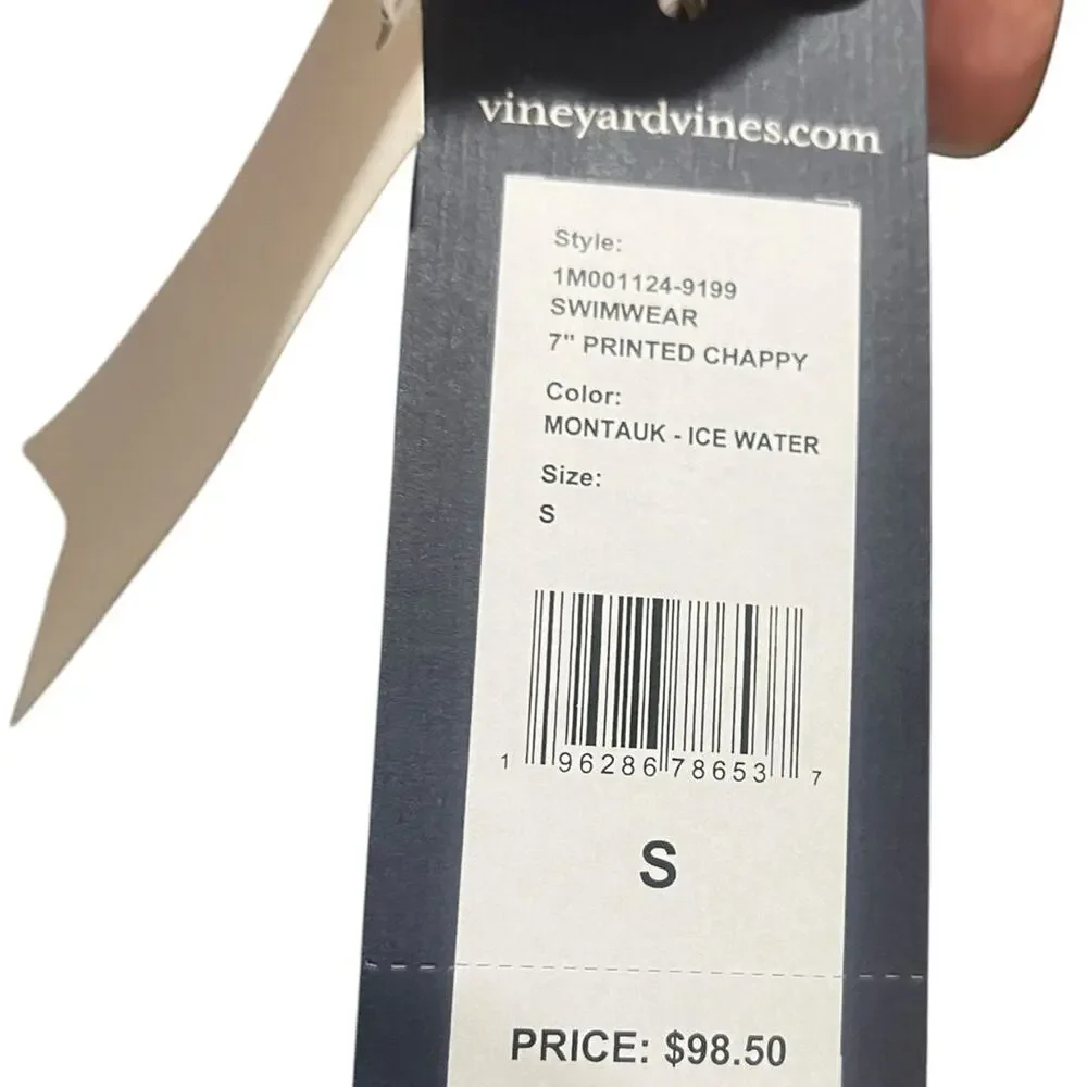 Vineyard Vines Men's Swimsuit Montauk Ice Water Size Small NWT MSRP $98.50